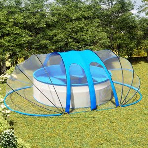 vidaXL Zastrešenie bazénu oválne 620x410x210 cm