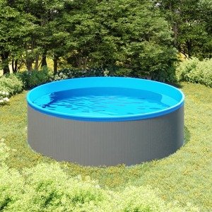 vidaXL Bazén 350x90 cm sivý