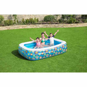 Bestway Detský nafukovací bazén modrý 229x152x56 cm